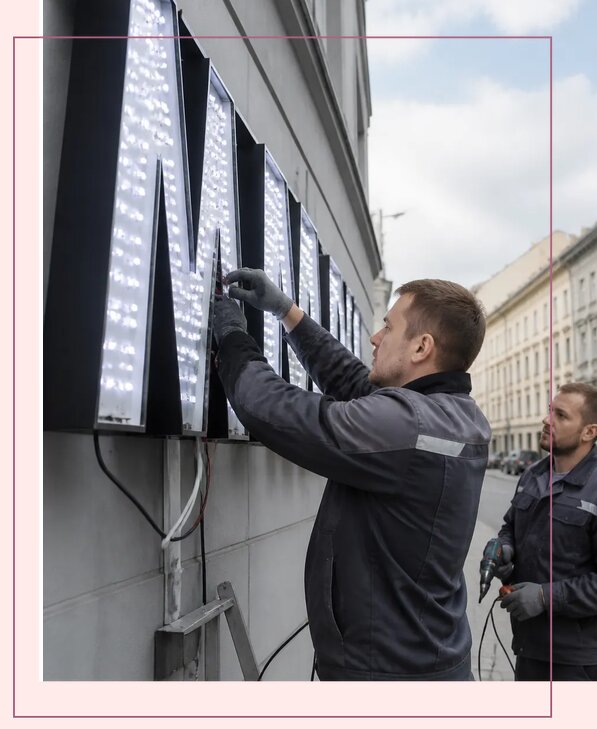 Изготовление и монтаж светодиодных LED вывесок в Морозовске
